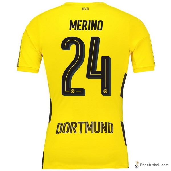 Camiseta Borussia Dortmund Replica Primera Ropa Merino 2017/18